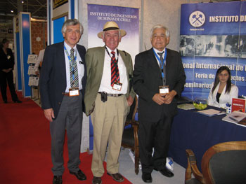 Ricardo Simian, Manuel Zapata y Carlos Vega expomin