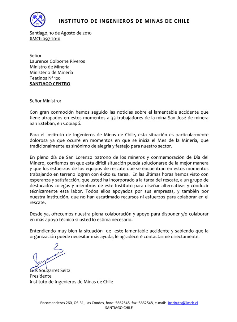 carta ministro